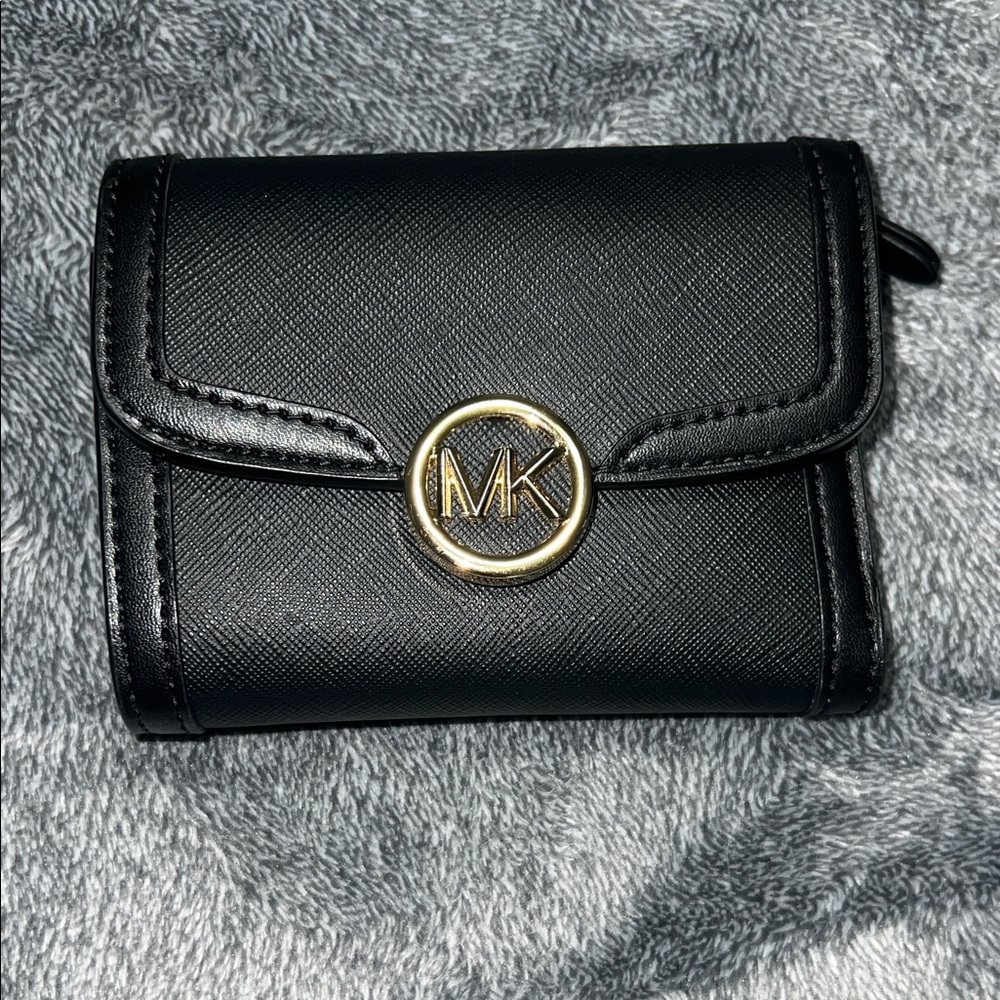 Michael Kors Black Wallet with Gold Accent